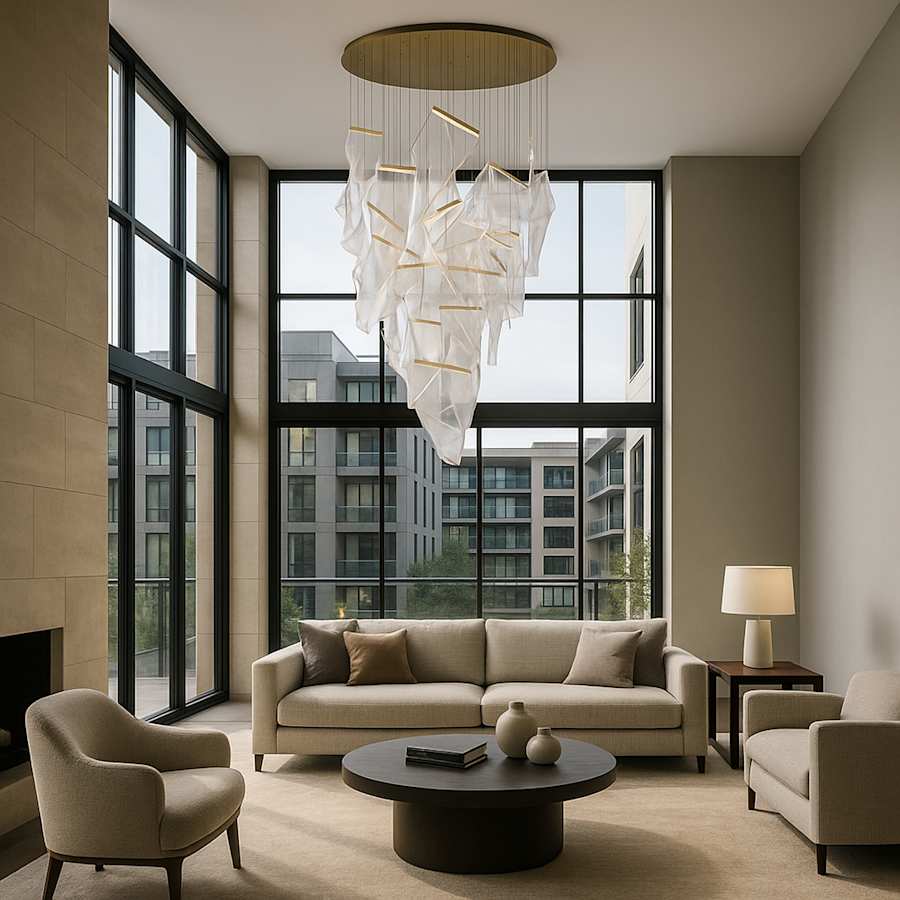 ET2 Rinkle 36" Wide LED Multi Light Abstract Pendant