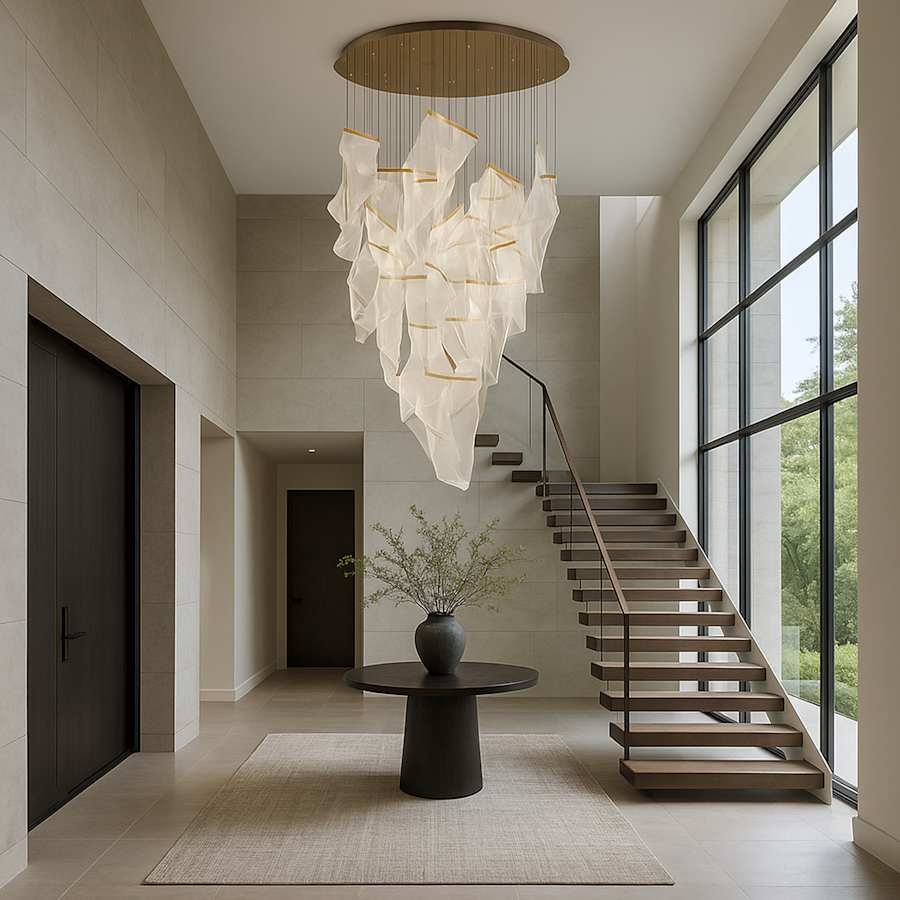 ET2 Rinkle 36" Wide LED Multi Light Abstract Pendant
