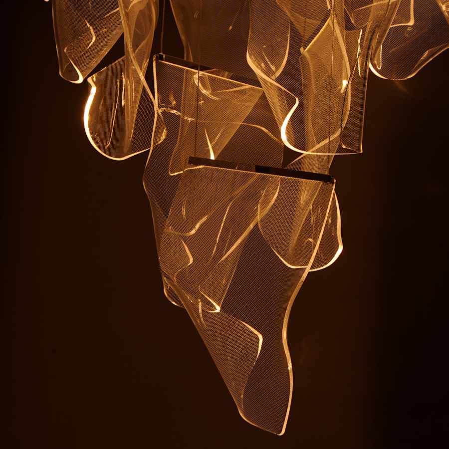 ET2 Rinkle 36" Wide LED Multi Light Abstract Pendant