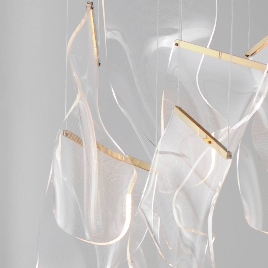 ET2 Rinkle 36" Wide LED Multi Light Abstract Pendant