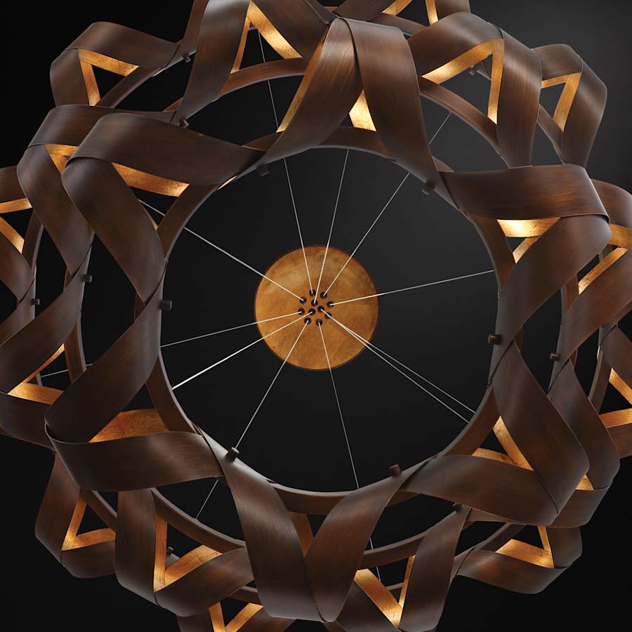 Eurofase Lighting Banderia 44" Wide LED 3 Tier Ring Chandelier