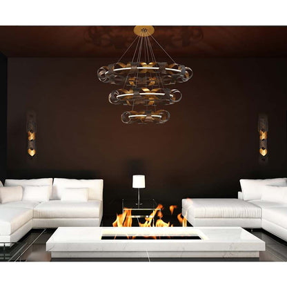 Eurofase Lighting Banderia 44" Wide LED 3 Tier Ring Chandelier
