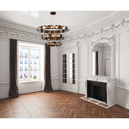 Eurofase Lighting Banderia 44" Wide LED 3 Tier Ring Chandelier