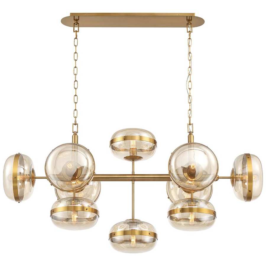 Eurofase Lighting Nottingham 10 Light 22" Wide Linear Chandelier