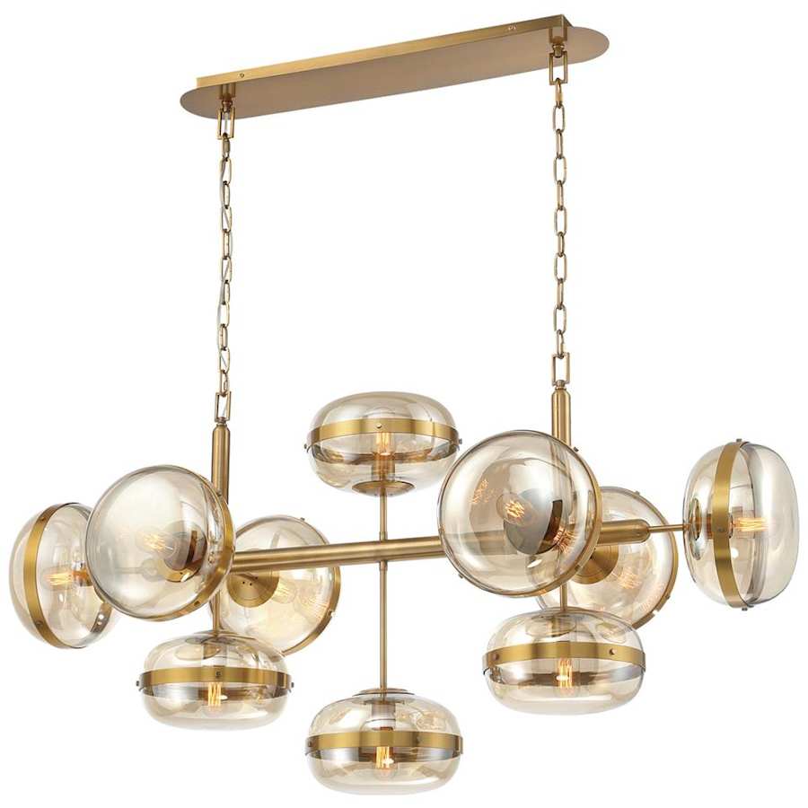 Eurofase Lighting Nottingham 10 Light 22" Wide Linear Chandelier