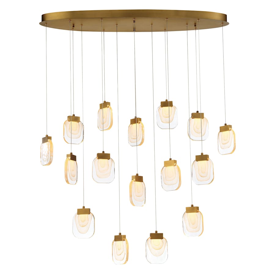 Eurofase Lighting Paget 16 Light 44" Wide LED Multi Light Pendant