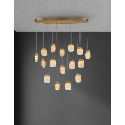 Eurofase Lighting Paget 16 Light 44" Wide LED Multi Light Pendant
