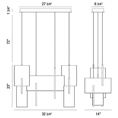 Eurofase Lighting Coburg 9 Light 33" Wide LED Chandelier