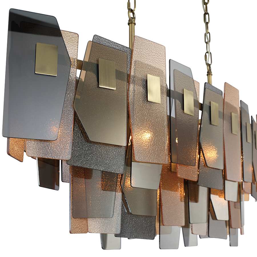 Eurofase Lighting Cocolina 11 Light 48" Wide Abstract Linear Chandelier