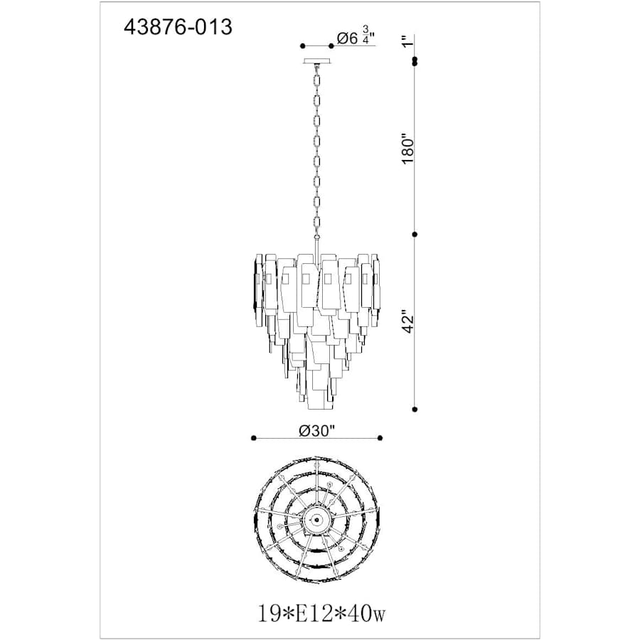 Eurofase Lighting Cocolina 19 Light 29" Wide Abstract Chandelier
