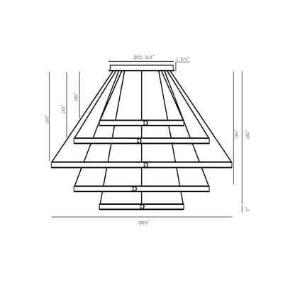 Eurofase Lighting Verdura 5 Light 60" Wide LED Ring Chandelier