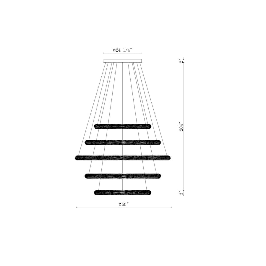 Eurofase Lighting Sassi 5 Light 60" Wide LED Ring Chandelier