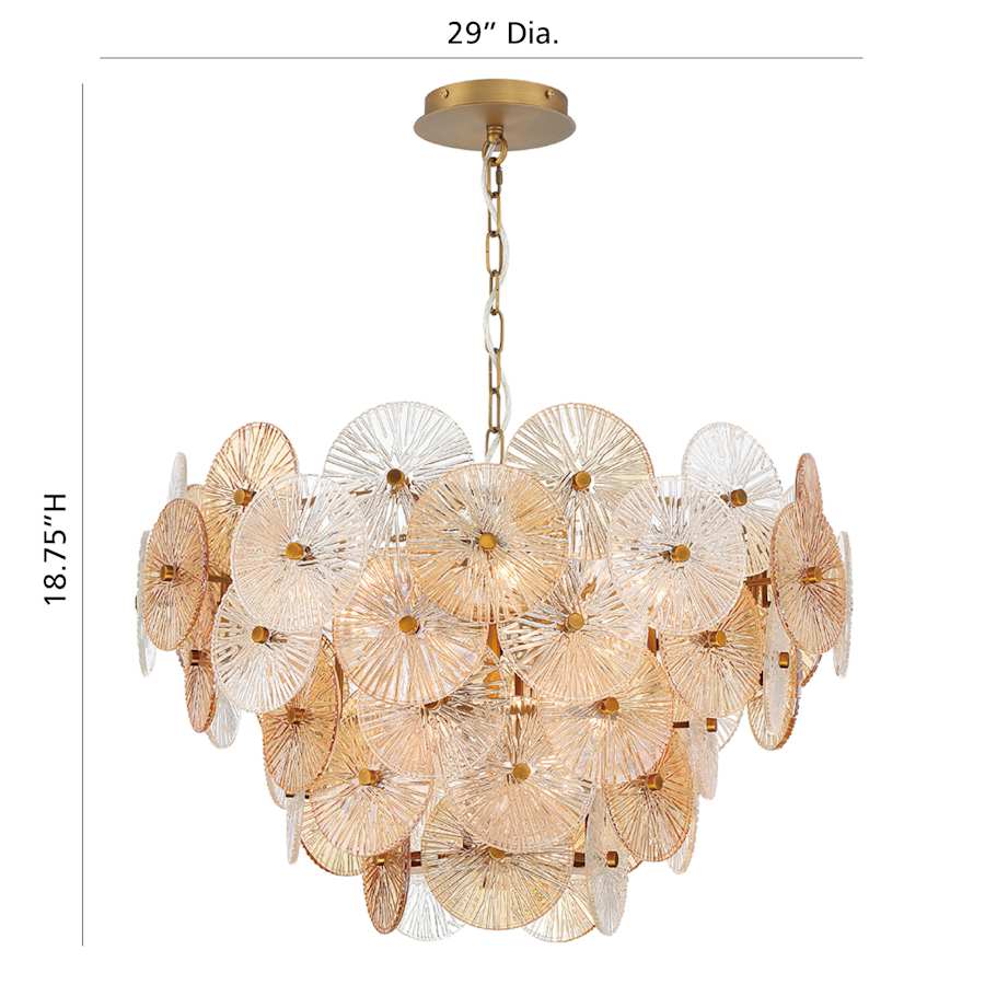 Eurofase Lighting Sue-Anne 12 Light 30" Wide Abstract Pendant