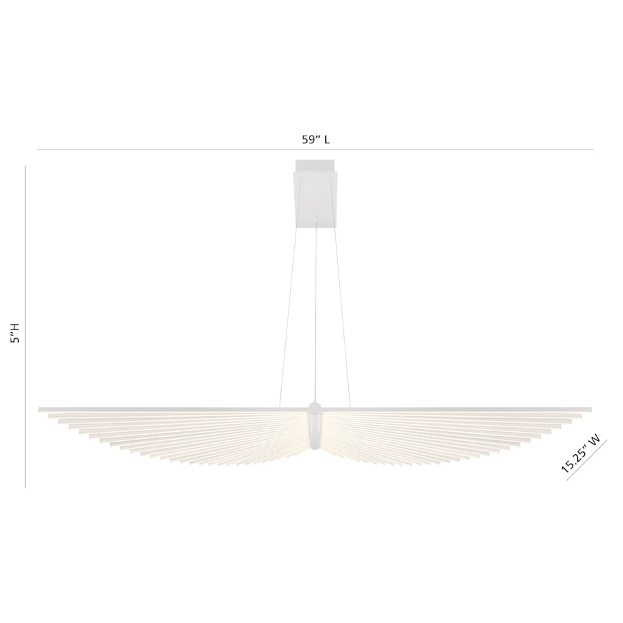 Eurofase Lighting Seraph 59" Wide 3000K LED Linear Chandelier