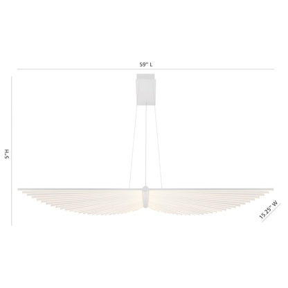 Eurofase Lighting Seraph 59" Wide 3000K LED Linear Chandelier