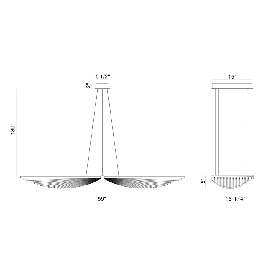 Eurofase Lighting Seraph 59" Wide 3000K LED Linear Chandelier