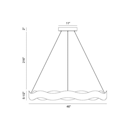 Eurofase Lighting Vaughan 46" Wide Ring Chandelier