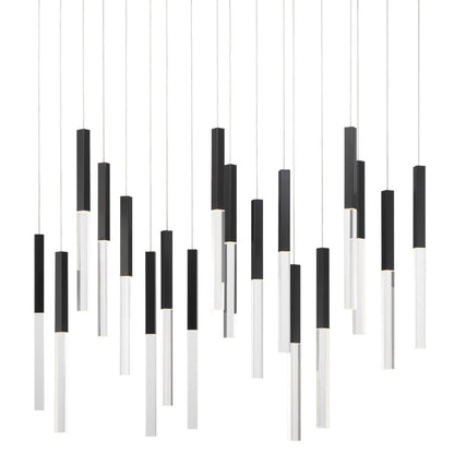 Eurofase Lighting Benicio 18 Light 42" Wide 3000K LED Linear Crystal Pendant