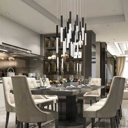 Eurofase Lighting Benicio 18 Light 42" Wide 3000K LED Linear Crystal Pendant