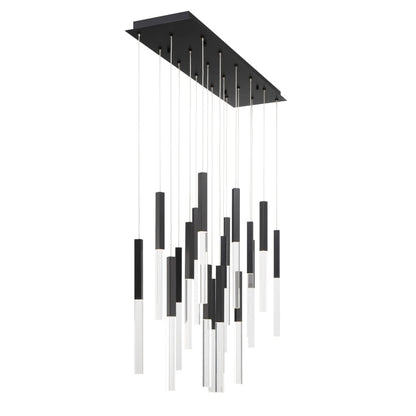 Eurofase Lighting Benicio 18 Light 42" Wide 3000K LED Linear Crystal Pendant