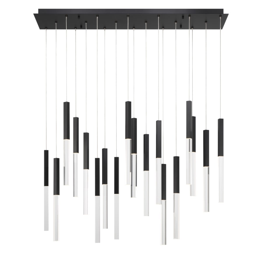 Eurofase Lighting Benicio 18 Light 42" Wide 3000K LED Linear Crystal Pendant