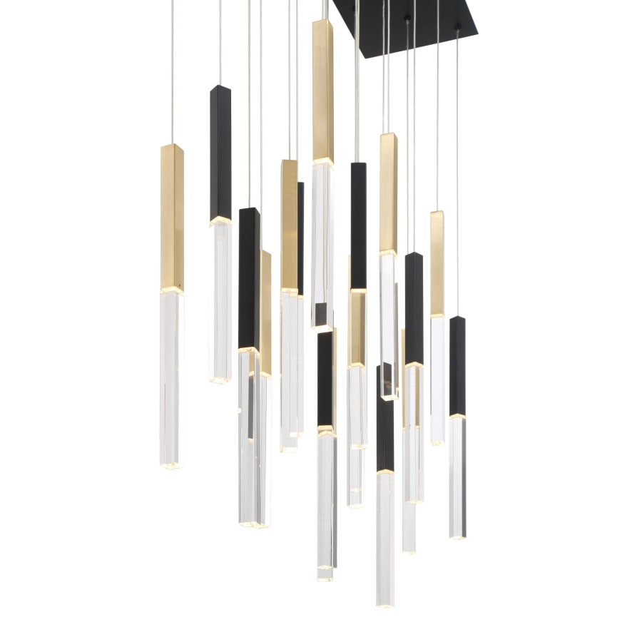 Eurofase Lighting Benicio 18 Light 42" Wide 3000K LED Linear Crystal Pendant