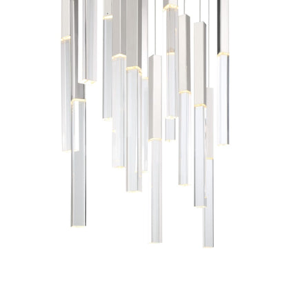 Eurofase Lighting Benicio 18 Light 42" Wide 3000K LED Linear Crystal Pendant