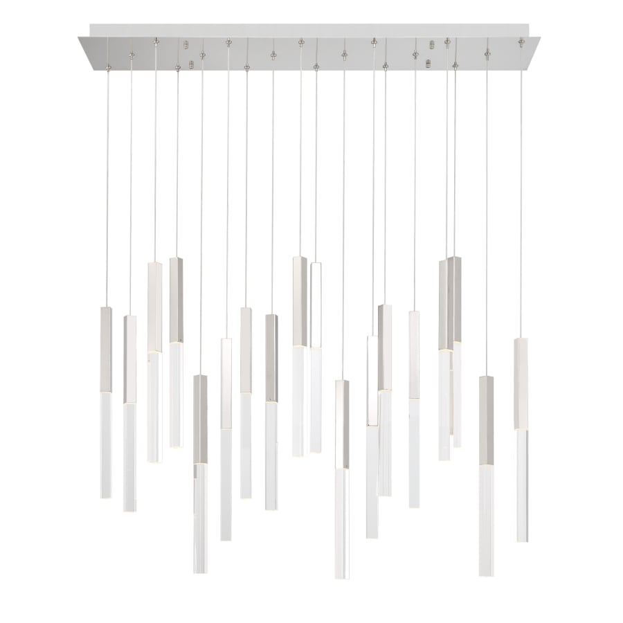 Eurofase Lighting Benicio 18 Light 42" Wide 3000K LED Linear Crystal Pendant