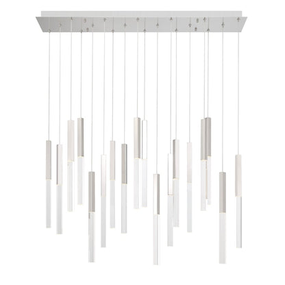 Eurofase Lighting Benicio 18 Light 42" Wide 3000K LED Linear Crystal Pendant