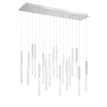 Eurofase Lighting Benicio 18 Light 42" Wide 3000K LED Linear Crystal Pendant