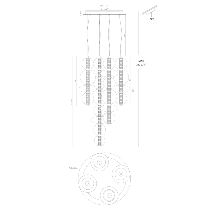 Eurofase Lighting Atomo 50" Wide LED Chandelier