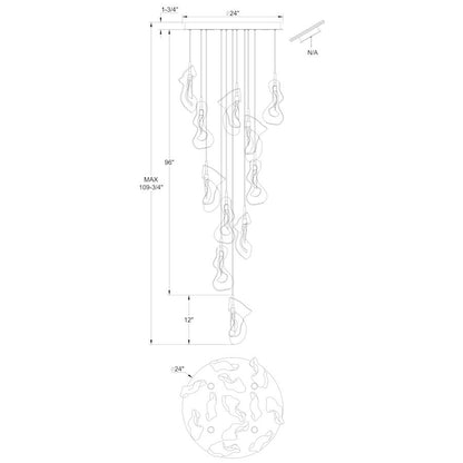 Eurofase Lighting Norah 24" Wide Crystal Chandelier
