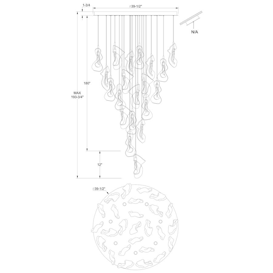 Eurofase Lighting Norah 39" Wide LED Chandelier