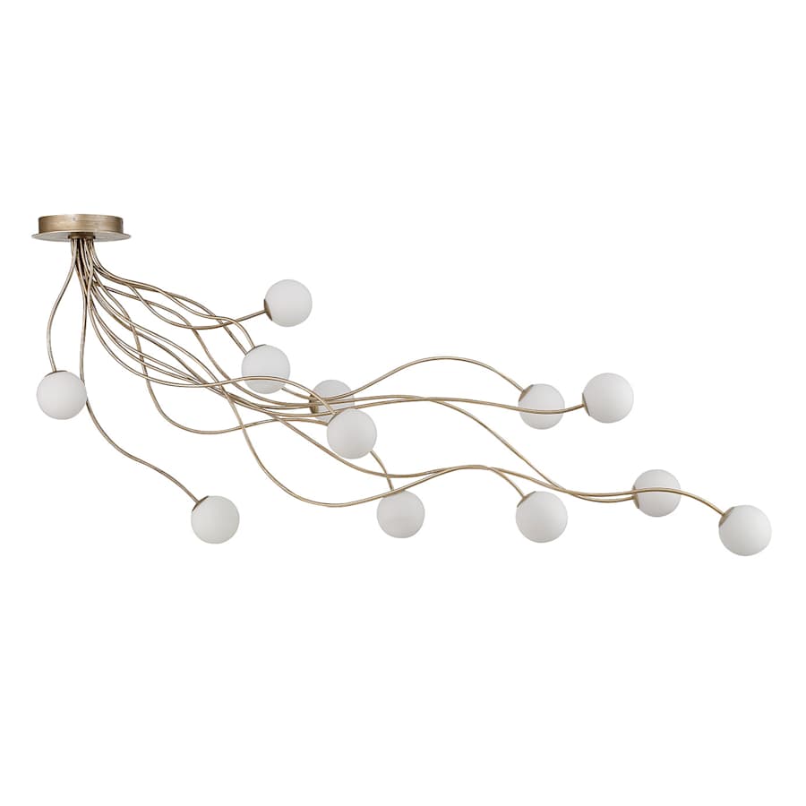 Eurofase Lighting Athena 12 Light 59" Wide LED Semi-Flush Globe Ceiling Fixture
