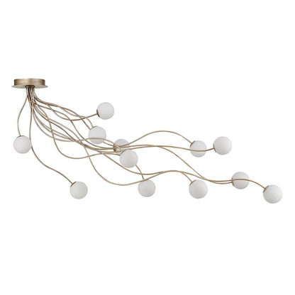 Eurofase Lighting Athena 12 Light 59" Wide LED Semi-Flush Globe Ceiling Fixture