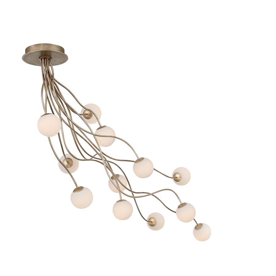 Eurofase Lighting Athena 12 Light 59" Wide LED Semi-Flush Globe Ceiling Fixture