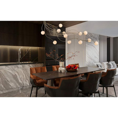Eurofase Lighting Athena 12 Light 59" Wide LED Semi-Flush Globe Ceiling Fixture