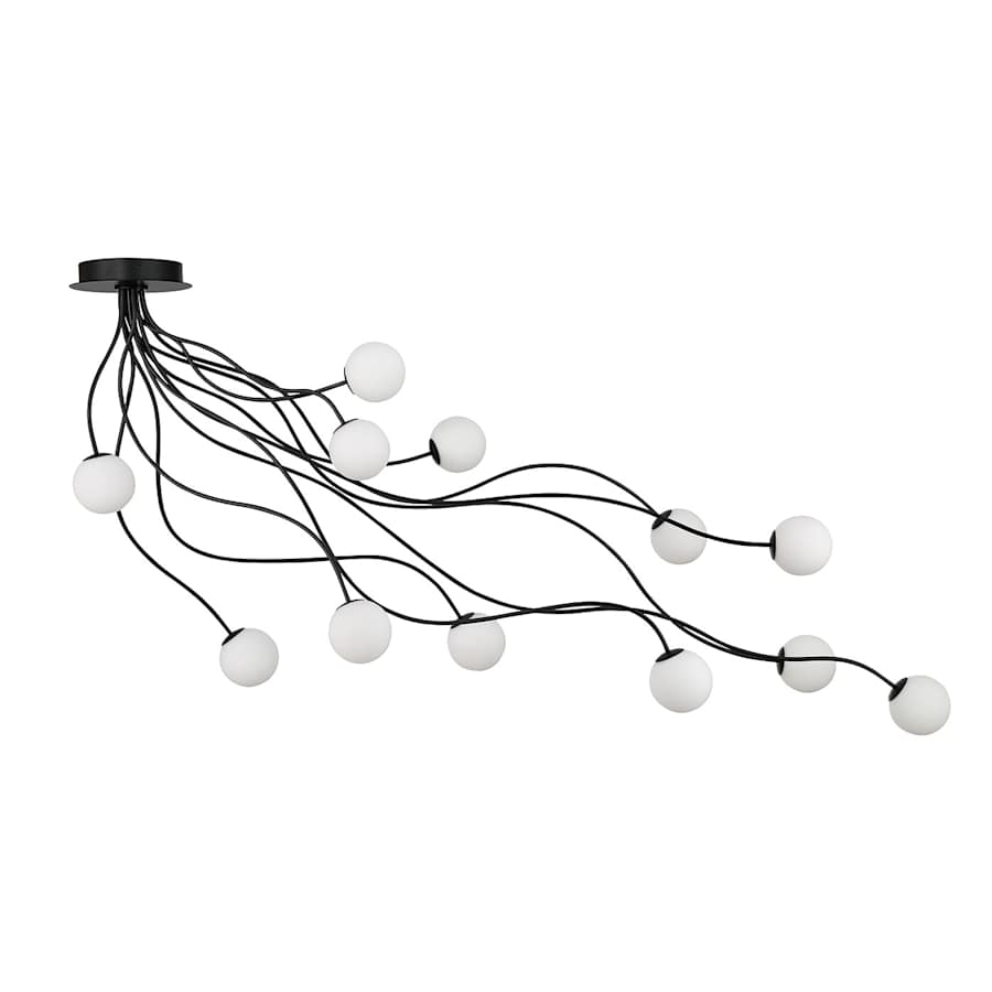 Eurofase Lighting Athena 12 Light 59" Wide LED Semi-Flush Globe Ceiling Fixture