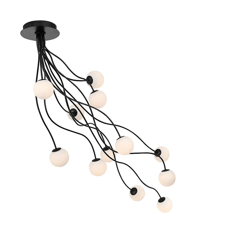Eurofase Lighting Athena 12 Light 59" Wide LED Semi-Flush Globe Ceiling Fixture