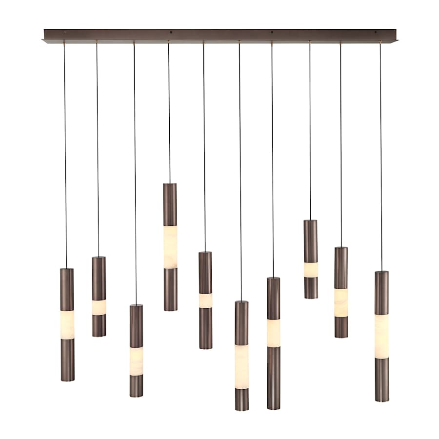 Eurofase Lighting Ronda 10 Light 50" Wide LED Linear Chandelier