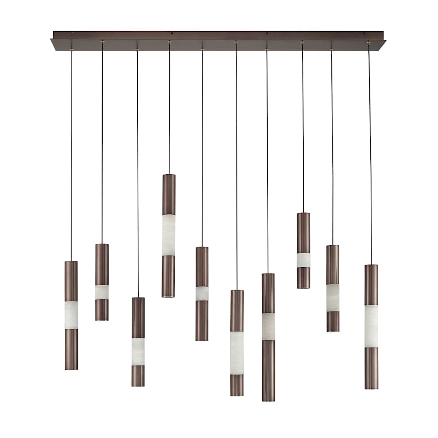 Eurofase Lighting Ronda 10 Light 50" Wide LED Linear Chandelier