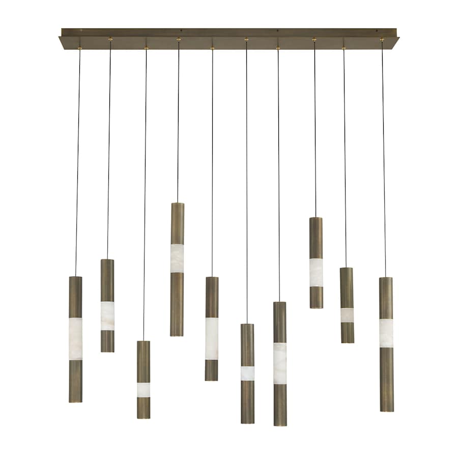 Eurofase Lighting Ronda 10 Light 50" Wide LED Linear Chandelier