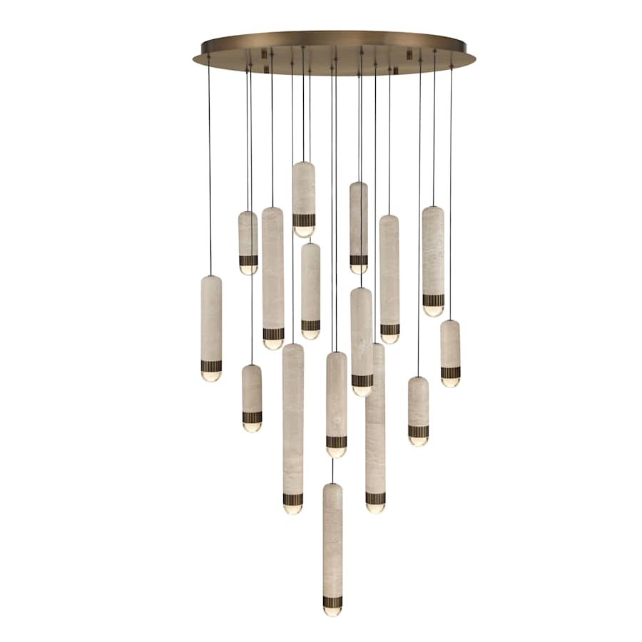 Eurofase Lighting Cambre 16 Light 32" Wide LED Waterfall Chandelier