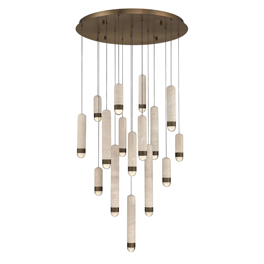 Eurofase Lighting Cambre 16 Light 32" Wide LED Waterfall Chandelier