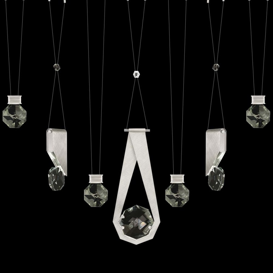 Fine Art Handcrafted Lighting ARIA 14 Light 60" Wide Integrated LED Crystal Pendant with Shades