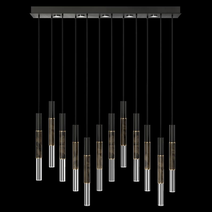 Fine Art Handcrafted Lighting Antonia 5 Light 61" Wide LED Linear Pendant