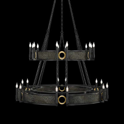 Fine Art Handcrafted Lighting Mirage 24 Light 50" Wide Taper Candle Style Chandelier