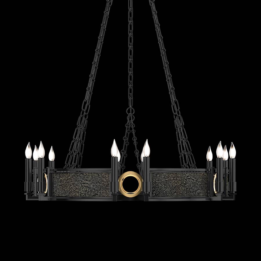 Fine Art Handcrafted Lighting Mirage 12 Light 36" Wide Taper Candle Style Chandelier