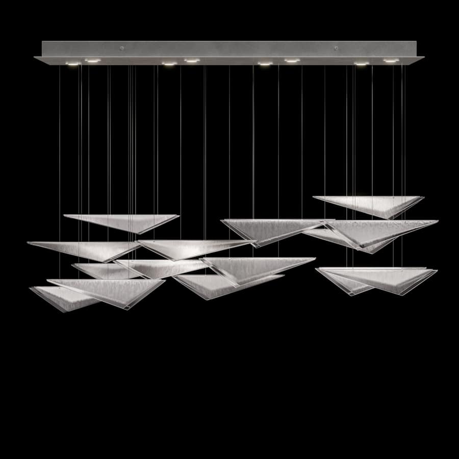 Fine Art Handcrafted Lighting Volo 8 Light 58" Wide LED Abstract Linear Pendant