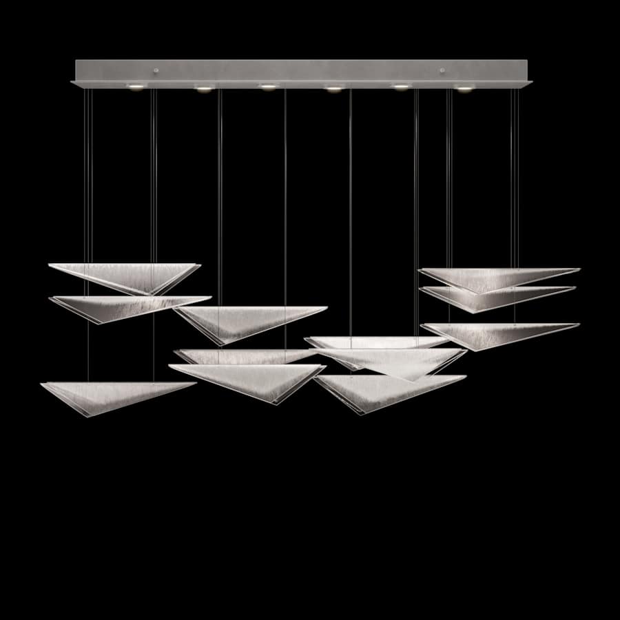Fine Art Handcrafted Lighting Volo 6 Light 58" Wide LED Abstract Linear Pendant